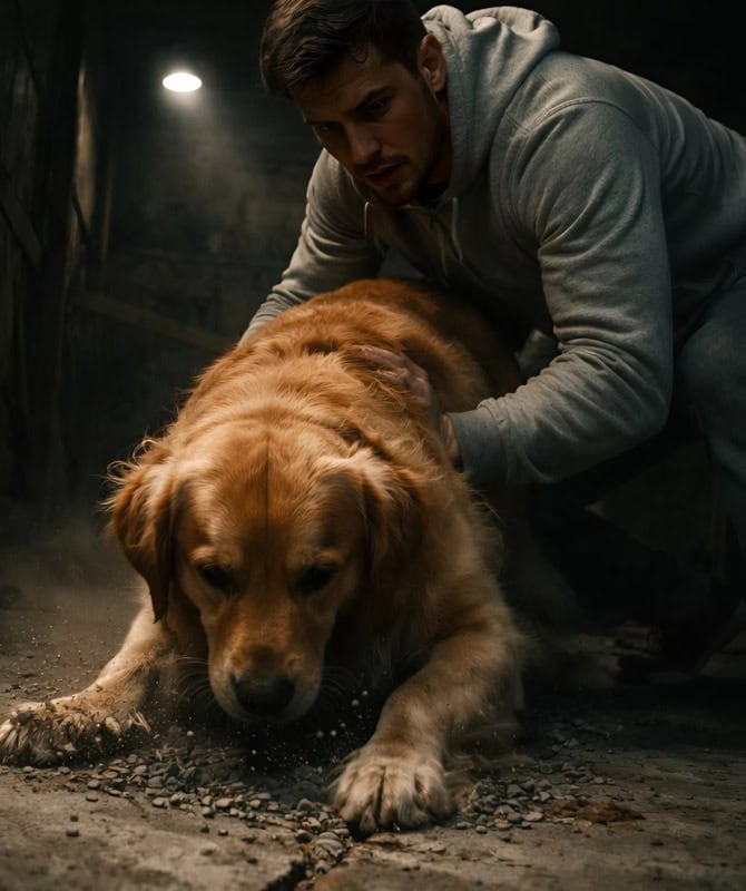 Моя собака из приюта не переставала царапать бетон в подвале; когда я наконец разбил пол, был в полном ужасе от того, что нашел внутри