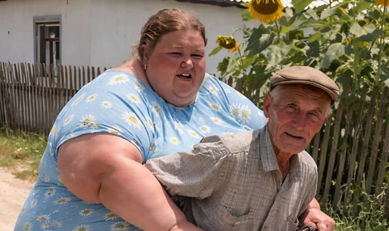 Все в деревне были в шоке, когда 70-летний старик на своём старом мотоцикле привёз домой женщину, которая была моложе его на сорок лет, и представил её всем как свою жену