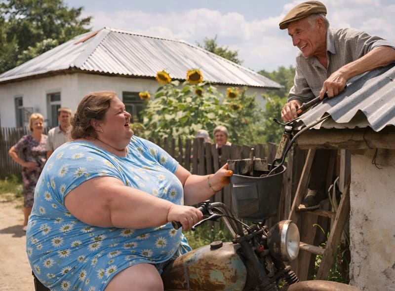 Все в деревне были в шоке, когда 70-летний старик на своём старом мотоцикле привёз домой женщину, которая была моложе его на сорок лет, и представил её всем как свою жену