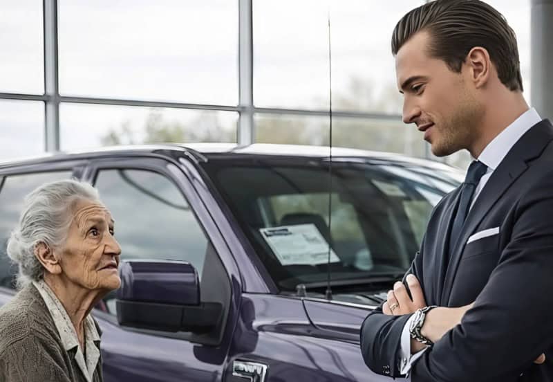 «Я хочу купить эту машину», — сказала старушка, а продавец усмехнулся и выгнал её из салона, заявив, что от неё пахнет нищетой: то, что произошло дальше, повергло в шок весь магазин